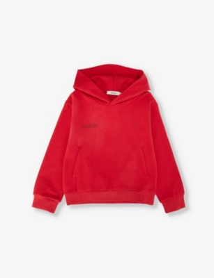 PANGAIA: Kids' 365 logo-print cotton hoody 3-12 years