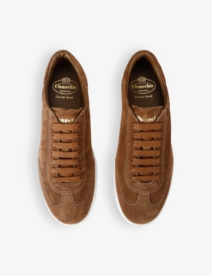 CHURCH'S: Largs suede low-top trainers