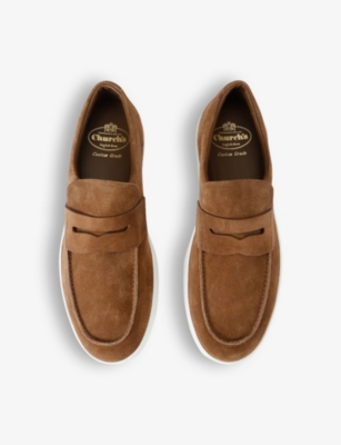 CHURCH S MENS TAN NAILSEA SLIP-ON SUEDE LOAFERS EUR 42.5 / 8.5 UK 