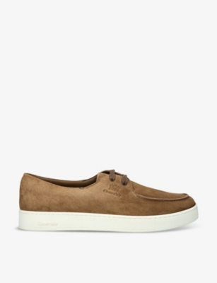 CHURCH'S: Longsight branded suede low-top trainers
