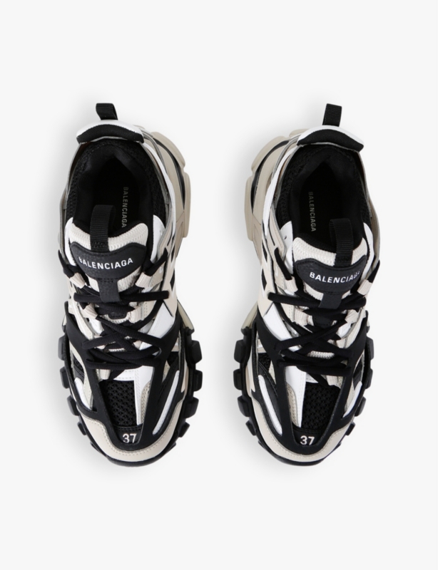 Track Woven and Mesh Low-Top Trainers