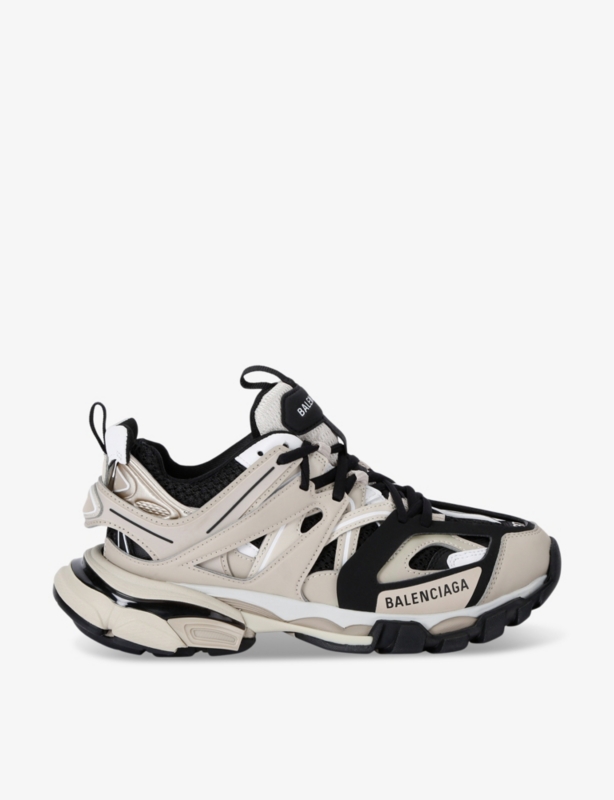 Track Woven and Mesh Low-Top Trainers