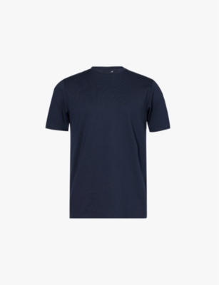 ARNE: Crewneck regular-fit stretch-woven jersey T-shirt