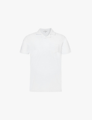 ARNE: Patch-pocket regular-fit cotton-terry polo shirt