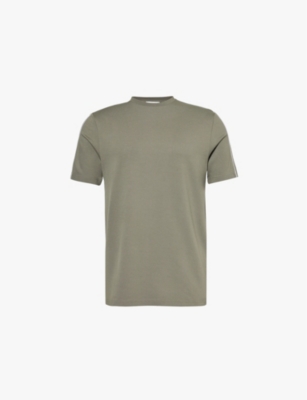 ARNE: Technical side-stripe stretch-cotton jersey T-shirt