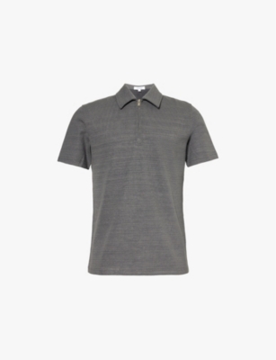 Cavour half-zip knitted polo shirt