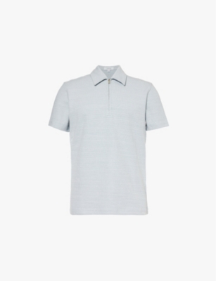 Cavour half-zip knitted polo shirt