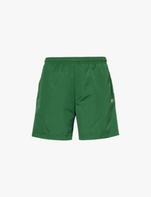 LACOSTE: Logo-embroidered regular-fit recycled-polyester shell shorts
