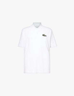 LACOSTE Big crocodile embroidered classic fit cotton pique polo shirt Selfridges