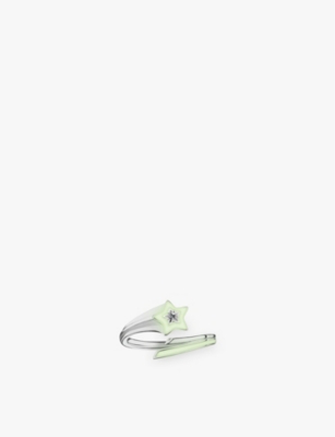 THOMAS SABO WOMENS SILVER ENAMEL & CZ STAR 925 STERLING-SILVER, ENAMEL AND ZIRCONIA RING 