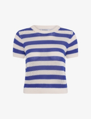 OMNES: Lexi striped cotton-knit jumper