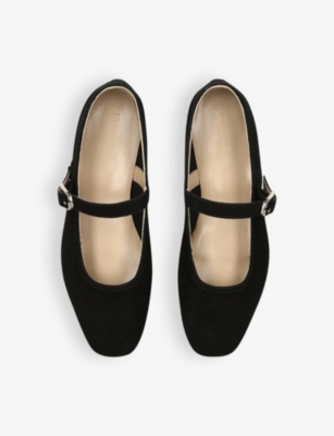 Shop Le Monde Beryl Womens  Mary Jane Square-toe Suede Pumps In Black