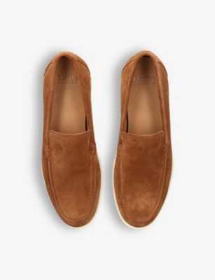 Loake Mens Brown Tuscany Slip-on Suede Loafers In Brown
