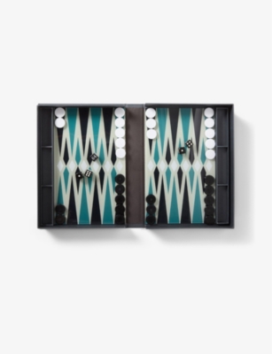 PRINT WORKS: Classic Backgammon coffee-table game set
