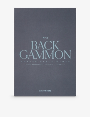 PRINT WORKS: Classic Backgammon coffee-table game set