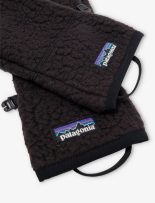Patagonia Mens Black Retro Pile Recycled-polyester Gloves In Black