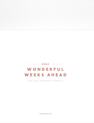 Joy weekly paper desk planner 24cm x 18cm