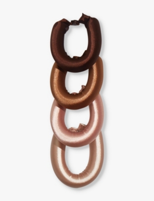 Kitsch Rosewood Jumbo Satin Hair Flexi Rods Pack Of Four In Rosewood