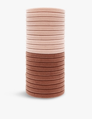 KITSCH: Blush Pack of 20 Nylon Hair Elastics