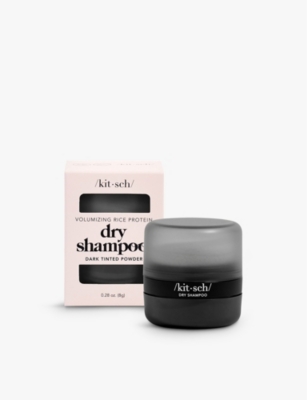 Kitsch Volumising Rice Protein Dry Shampoo - Dark Tinted Powder 8g In Dark Tinted Powder