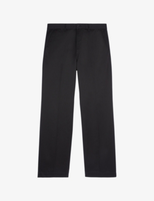 Mens The Kooples Regular-fit wide-leg cotton trousers