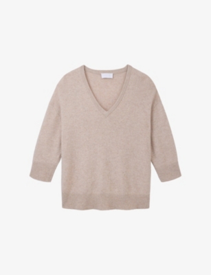 THE WHITE COMPANY: V-Neck Knitted Wool-Blend Jumper