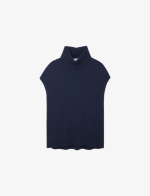 THE WHITE COMPANY: Roll-Neck Short-Sleeved Knitted Tank Top