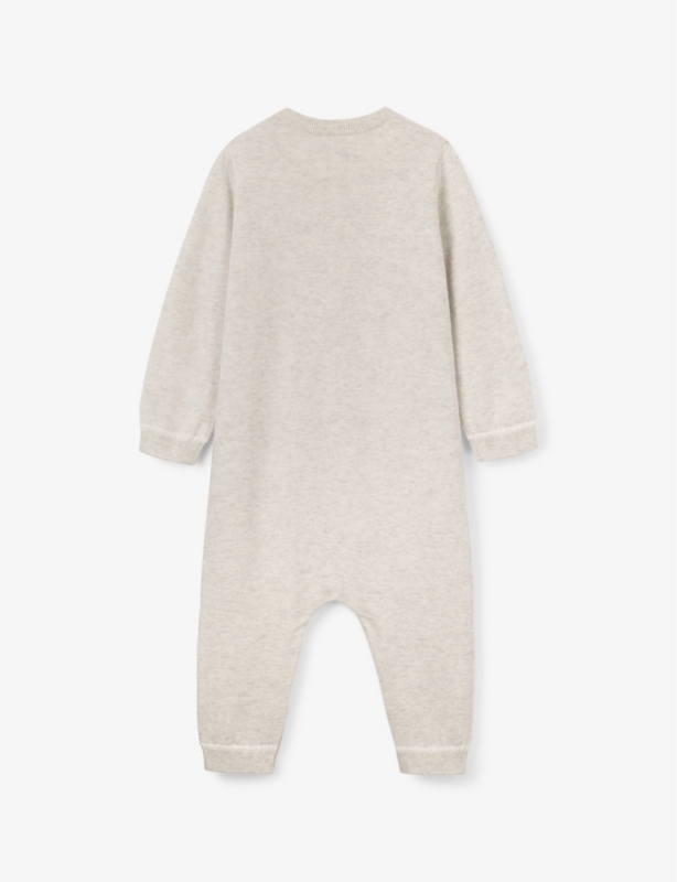 Bunny Pom-Pom Organic-Cotton Knitted Romper 0–24 Months