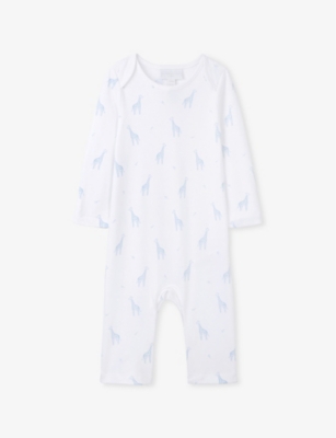 THE LITTLE WHITE COMPANY: Giraffe-Print Cotton Romper 0-24 Months
