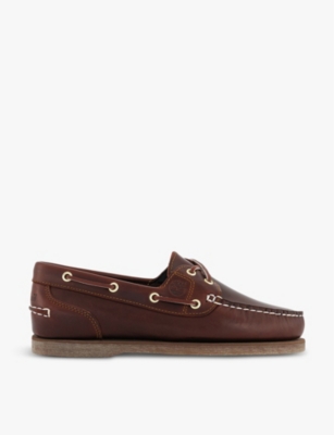 TIMBERLAND: Classic three-eye leather boat shoes