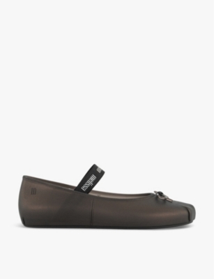 Shop Melissa Women's Black Sophie Leather Flats