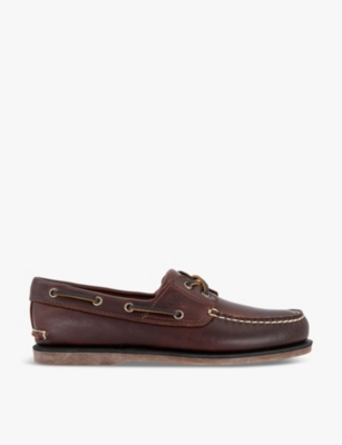 TIMBERLAND: Classic three-eye leather boat shoes