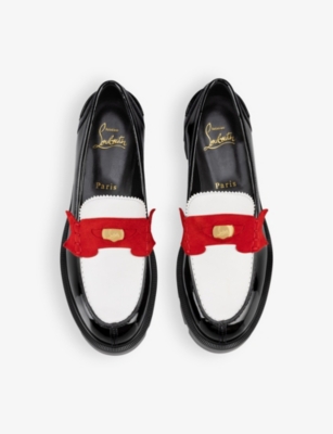 Christian Louboutin Penny Lug Donna Leather Loafers In Version Multi
