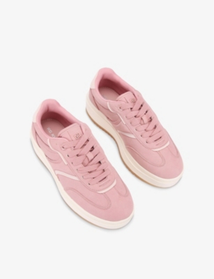 KG KURT GEIGER: Kick Platform Faux-Suede Low-Lop Trainers