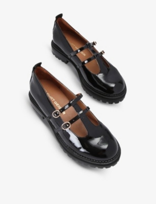 KG KURT GEIGER: Misty patent faux-leather Mary Jane flats