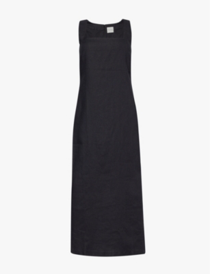 POSSE: Alice square-neck linen midi dress
