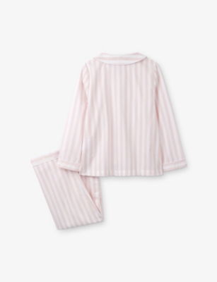 THE LITTLE WHITE COMPANY: Stripe-Print Long-Sleeve Organic-Cotton Pyjamas 1-6 years