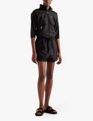 Prada Light Re-nylon Shorts In Black