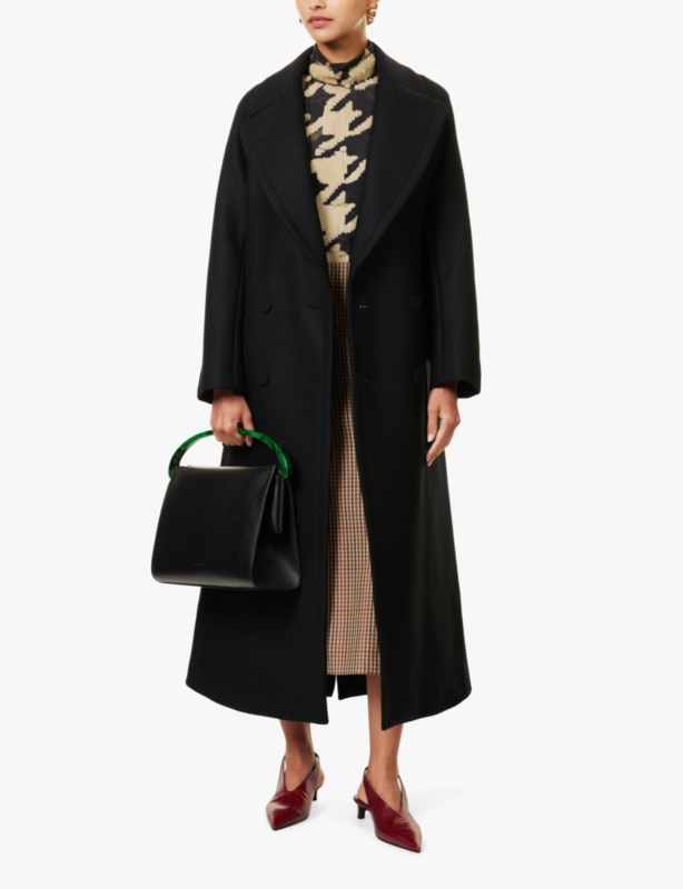 Randia double-breasted wool-blend coat