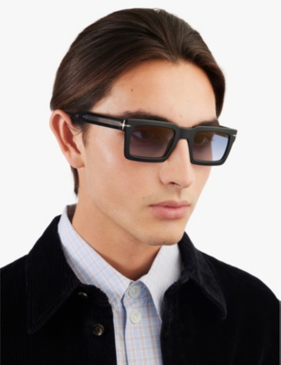 EYEWEAR BY DAVID BECKHAM: 7126/S rectangle-frame acetate sunglasses