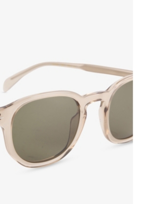 Eyewear By David Beckham Mens Mud 1007/s Round-frame Acetate Sunglasses In Mud
