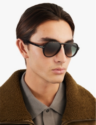 Eyewear By David Beckham Womens Havana 7079/s Aviator-frame Acetate Sunglasses In Havana