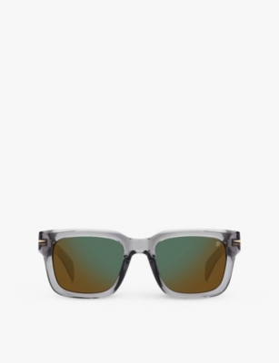 Eyewear By David Beckham Womens Grey 7100/s Square-frame Acetate Sunglasses In Grey