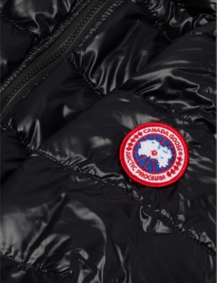 Shop Canada Goose Rofton Brand-patch Shell Jacket 7-16 Years Black - Noir