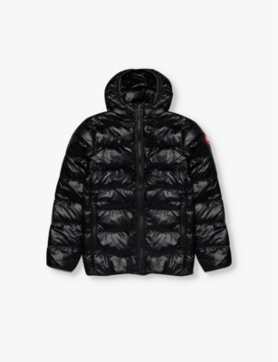 Shop Canada Goose Rofton Brand-patch Shell Jacket 7-16 Years Black - Noir