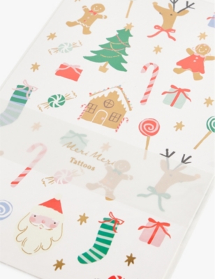 Shop Meri Meri Kids' Christmas Temporary Tattoos Multicolored