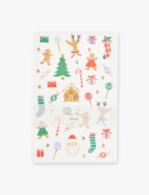 Shop Meri Meri Kids' Christmas Temporary Tattoos Multicolored