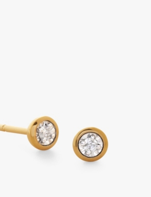 Monica Vinader Womens Yellow Gold Solitaire Small 18ct Yellow Gold-plated Vermeil Sterling-silver An In Yellow Gold