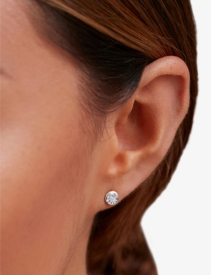 Monica Vinader Womens Sterling Silver Solitaire Sterling-silver And 0.082ct Brilliant-cut Lab-grown  In Sterling Silver