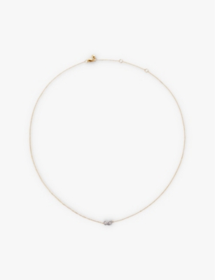 Monica Vinader Womens Yellow Gold Duo 14ct Yellow-plated Vermeil Sterling-silver And 0.015ct Lab-gro In Yellow Gold